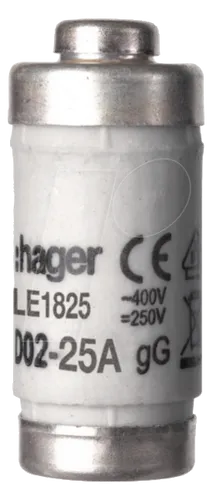 HAGER LE1825 - Sicherungseinsatz D02 E18 25A 400V gG mit Kennmelder