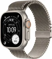 Apple Watch Ultra 3 GPS + Cellular - 49mm Titan Gehäuse mit Milanese Loop - Smartwatch mit Touch OLED Display und 42h Schnellladefunktion, ideal für Sport und Alltag. Titan-Gehäuse und -Armband bieten Langlebigkeit und Stil.