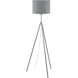 Eglo Stehleuchte SCIGLIATI nickel matt grau E27 max. 60W mit Fußschalter