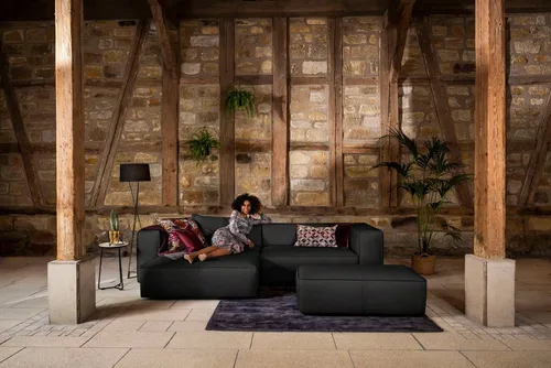 W.SCHILLIG Ecksofa around-the-block, modern und elegant, bequem, L-Form, mit eleganter Biese, mit Federkern