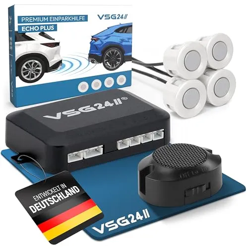 VSG24 Premium Einparkhilfe hinten – PDC Parksensoren für einfaches Nachrüsten - Einparkhilfen – Zuverlässiger PDC Nachrüstsatz mit leichtem Stecksystem für einfache Montage. Der akustische Rückfahrwarner sorgt für sicheres Einparken ohne Stress.