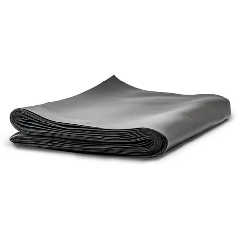 HAUSA Baufolie T200 4m x 5m (20m²) schwarz 200my extra starke Abdeckfolie/Abdeckplane wasserdichte Estrichfolie Rolle reißfeste Teichfolie Baufoil Typ 200 für Innen- & Außenbereich Schutzfolie