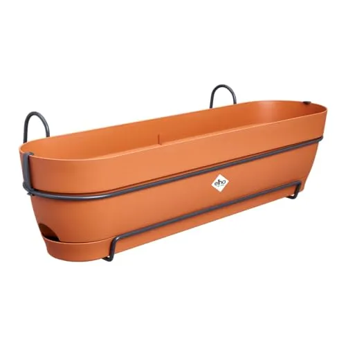 Elho Vibia Campana All-in-1 Balkonkasten 70 x 26 x 17,7 cm braun - Stilvoller Balkonkasten aus robustem Kunststoff, ideal für Pflanzenarrangements. Mit Drainagesystem für optimale Wasserverteilung, perfekt für jeden Balkon! Kategorie: Blumentöpfe & Pflanzgefäße
