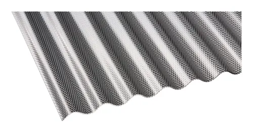 Premium Acryl Profilplatte Wabe Sinus 76/18 - Graphit, 1045 x 2500 x 3 mm - Acrylplatte mit Wabenstruktur, bietet hohe Lichtdurchlässigkeit und ist ideal für kreative Projekte und moderne Bauanwendungen.