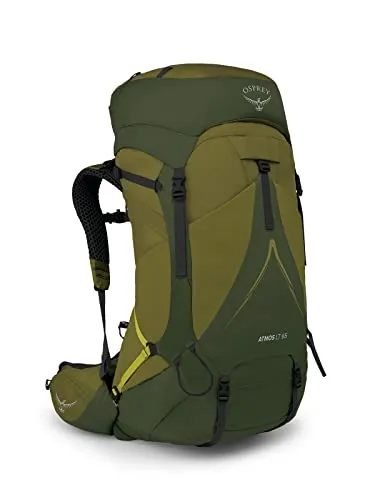 Osprey Atmos AG LT 65 Scenic Valley/Green Peppercorn L/XL - Hochwertiger Wanderrucksack - Wanderrucksäcke mit innovativem AntiGravity-Tragesystem, ideal für komfortable Mehrtagestouren und ausgestattet mit einer Regenhülle aus nachhaltigen Materialien.