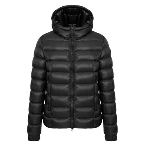 COLMAR Herren Daunenjacke 1271 Schwarz 54 - Robuste Herren Daunenjacke aus wasserabweisendem Polyamid. Echte Daunen sorgen für angenehme Wärme. Verstellbare Kapuze und praktische Reißverschlusstaschen für optimalen Tragekomfort.