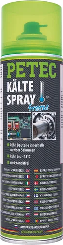 PETEC Eisspray 71950, Kältespray bis -45°C - Sonstige, ideal zur Fehlersuche in Elektronik und zum schnellen Abkühlen von Bauteilen, trocknet rückstandsfrei und ist silikon- sowie fettfrei.