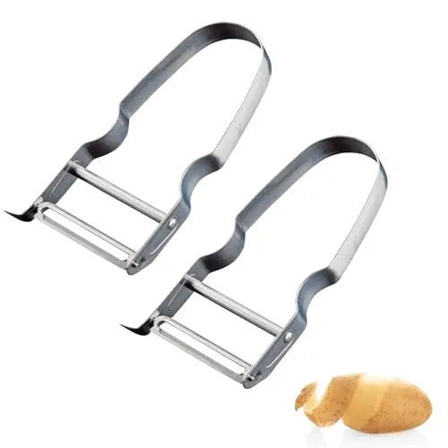 Westmark Gemüse- und Spargelschäler, 2 Stück, U-Schäler, Verdura, Monopol Edition, Edelstahl, Silber, 609133E3