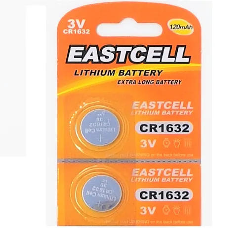 CR1632 3V Lithium Batterie 120 mAh ( 1 Blistercard a 2 Batterie  EASTCELL) 2 x