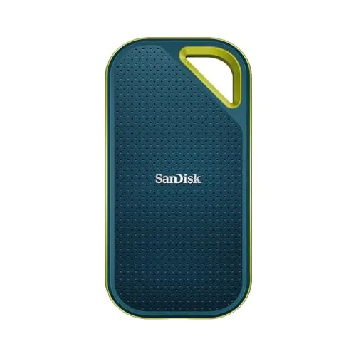 SanDisk Extreme PRO 4TB Portable SSD - Schnell und Sicher - Externe SSD mit 4 TB Speicher, ultra-schnelle Lesegeschwindigkeit von 2000 MB/s, wasserresistent und ideal für mobile Nutzung. Perfekt für Laptop, Mac und PC.