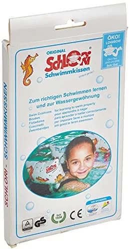 Schlori Schwimmkissen, Schwimmlernhilfe für Kinder 11-60 kg, Schwimmhilfe aus 100 Prozent Baumwolle, Bindeverschluss, Made in Germany, TÜV GS Geprüft, Stiftung Warentest Gut 2024