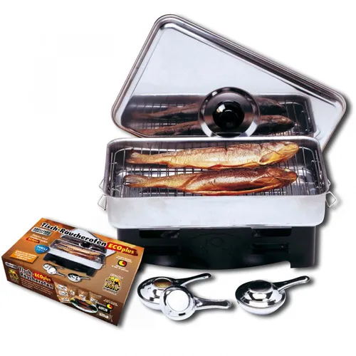 Behr Räucherofen aus Edelstahl - Perfekte Räucherergebnisse - Grills: Robuster Edelstahlräucherofen mit idealen Abmessungen von 43 × 28 × 11 cm für köstliche, rauchige Aromen.