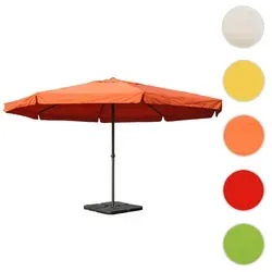 Sonnenschirm Meran Pro 5m, terracotta - Gastronomie Marktschirm mit stabiler Zahnrad-Mechanik - Sonnenschirme: Hochwertiger 5m Marktschirm mit verstärktem Mast für optimale Stabilität und einer leichtgängigen Kurbel für müheloses Öffnen. Ideal für Gastronomie und Terrasse.
