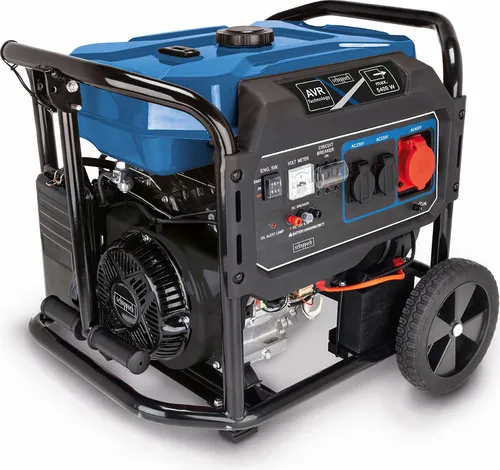 Scheppach Benzin Stromgenerator SG7100x - 12,2 PS mit E-Start, 5400W Leistung, flexibel mit 2x 230V und 1x 400V Steckdose