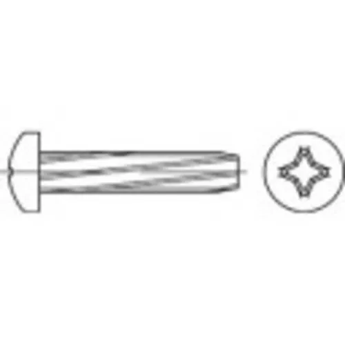 TOOLCRAFT 141750 Schneidschrauben M4 8mm Kreuzschlitz Phillips DIN 7516 Stahl galvanisch verzinkt 2000St.