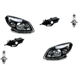 Johns, Scheinwerfer passend für Dacia Sandero 06/08- m. H4 Links Rechts inkl Stellmotor 260602914R 8200526423 260104793R 8200526422 8200211014 770...