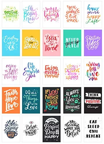 Edition Seidel Set 25 Postkarten Leben & Momente mit Sprüchen - Karten mit Spruch - Geschenk - Dekoidee, Liebe, Freundschaft, Leben, Motivation, Geburtstagskarten Bilder Bild Englisch