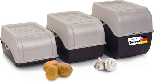Novaliv Vorratsdose Kartoffelbox 3,5L, 5L, 9L - Frischhaltedosen für Gemüse - Halten Sie Ihr Gemüse länger frisch mit der Novaliv Kartoffelbox. Stapelbare Vorratsdosen aus undurchsichtigem Kunststoff mit optimaler Luftzirkulation für maximale Haltbarkeit. Erhältlich in 3 praktischen Größen.