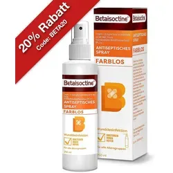 Betaisoctine Spray zur Wunddesinfektion - Praktisches Spray für die antiseptische Hautreinigung. Ideal zur kurzen, äußeren Anwendung zur Unterstützung der Pflege kleiner Wunden und vor diagnostischen Eingriffen.