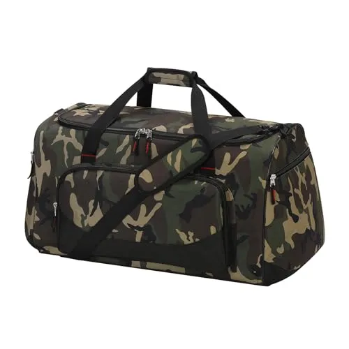 LONALIA Sporttasche Reisetasche Herren Groß 55L - Weekender Gym Bag Fitness Tasche für Sport Training Urlaub Fußball (Tarnung)