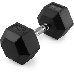 Gummierte HEX-Gusseisenhantel 25 kg - UpForm - Robuste 25 kg Gusseisenhantel mit rutschfester Gummierung für sicheren Halt. Ideal für effektives Krafttraining und Muskelaufbau zu Hause oder im Fitnessstudio.