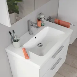 Duravit D-Code Waschtisch 80 cm - Waschbecken aus hochwertiger, kratzresistenter Sanitärkeramik in elegantem Weiß hochglanz, ideal für moderne Badezimmer mit hygienischer Oberfläche und einfacher Montage.