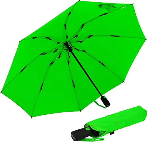 iX-brella Taschenregenschirm - Reverse Automatikschirm mit bunten Speichen - Taschenschirme, umgekehrt öffnender Regenschirm mit 106 cm Durchmesser, windresistent und platzsparend dank innovativem Design.
