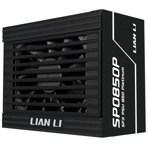Lian Li SP850P SFX Netzteil - 850 Watt - 80 Plus Platinum - Hochwertiges SFX Netzteil mit 850 Watt und 80 Plus Platinum Zertifizierung. Ideal für leistungsstarke Gaming-PCs, bietet zuverlässige Energieeffizienz und kompakte Bauweise.
