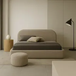 GUTTO Polsterbett MOON Creme 120x200 mit Stauraum - Elegantes Polsterbett MOON in Creme mit hochwertigem Boucle-Stoff. Der Metall-Lattenrost bietet Stabilität und einfachen Zugriff auf den Stauraum. Ideal für stilvolle Schlafzimmer.