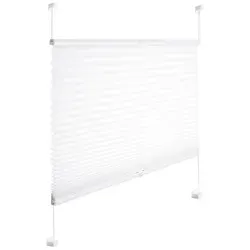 WOLTU Plissee ohne Bohren Klemmfix Faltrollo 110x130cm - Plissees für Fenster und Türen, lichtdurchlässig und blickdicht, einfach zu montieren ohne Bohren – ideal für Mietwohnungen und temporäre Räume.