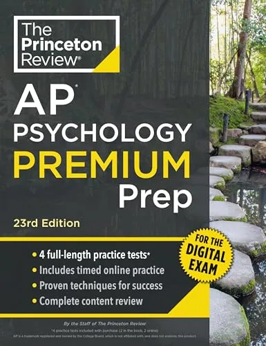Princeton Review AP Psychology Premium Prep, 23rd Edition: 4 Practice Tests + Digital Practice Online + Content Review