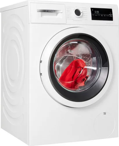 BOSCH Waschmaschine Serie 4 WAN28225 - Frontlader mit 8 kg Kapazität und 1400 U/min, bietet die innovative Iron Assist Dampffunktion zur Faltenreduzierung und sorgt für perfekte Pflege Ihrer Wäsche.