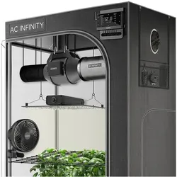 AC Infinity Advance Grow System 3x3 - WiFi-Integrated Grow Tent Kit - Zuchtzelte für Hydrokulturen mit automatisierter Belüftung und Full Spectrum Samsung LM301H LED Grow Light für optimales Pflanzenwachstum.