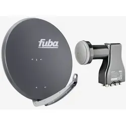 Fuba Sat Anlage 8 Teilnehmer - Komplettset für hervorragenden Empfang - SAT-Antennen: Hochwertige 8-Teilnehmer Satelliten Komplettanlage mit exzellenter Empfangsqualität und einfacher Montage für DVB-S2, UHD 4K/8K.