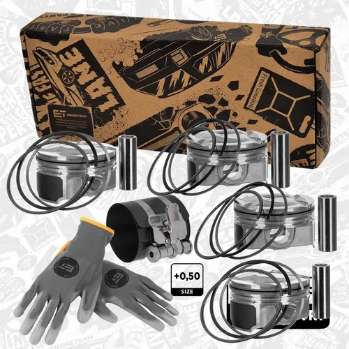 Kolbensatz KIA HYUNDAI 1,6 G4FD G4FJ - Hochwertiger Reparatursatz - Kolben & -ringe, inkl. Montagewerkzeug für einfache Installation und optimale Leistung, ideal für KIA und HYUNDAI Fahrzeuge.