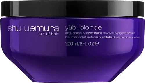 Shu Uemura Yubi Blonde Anti-Brass Purple Balm 200ml - Haarkuren für blondiertes Haar, neutralisiert gelbe Untertöne und sorgt für kühlen Blondton mit intensiver Pflege durch japanische Pfingstrose.