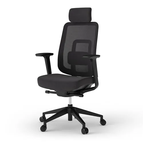 Ergotopia PureBack ergonomischer Bürostuhl – Komfortabler Drehstuhl für gesundes Sitzen - Bürostühle mit optimaler Ergonomie für gesundes Sitzen – Der PureBack bietet mit Synchronmechanik und atmungsaktivem Netzrücken höchsten Komfort für Home Office, Büro oder Gaming.
