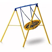 Zero Gravity Schaukelgestell - TÜV-geprüfte Kinderschaukel mit bequemem Sitz - Stabiles Schaukelgestell für Kinder ab 3 Jahren, inklusive Nestschaukel und zwei Einzelschaukeln. Pulverbeschichtet, rostfrei und UV-beständig für langanhaltenden Spielspaß.