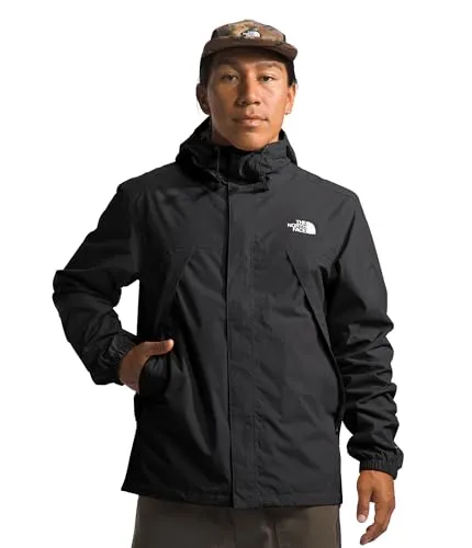 The North Face Antora Jacke für Herren, tnf black-npf (4H0) L - Funktionsjacke aus 100% recyceltem Material, wasserabweisend und atmungsaktiv, ideal für Wandern und Camping, schützt zuverlässig vor Wind und Regen.