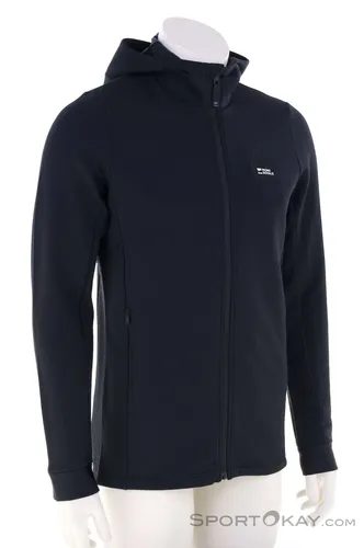 Mons Royale Arcadia Merino Herren Fleecejacke - Schwarz - S - Vielseitige Midlayer-Jacke aus strapazierfähigem Merinowolle-Fleece. Ideal für jedes Abenteuer mit Reißverschlusstaschen und Kapuze. Perfekter Begleiter für das ganze Jahr.