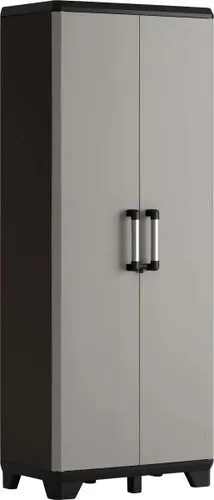 Keter Kunststoffschrank Pro hoch 68 x 39 x 173 cm - Büroschrank aus robustem Kunststoff, ideal für die Aufbewahrung von Büromaterialien und Werkzeugen, wetterfest und pflegeleicht.