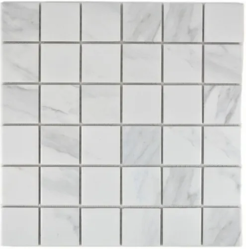 Keramik Mosaik Fliese Carrara Optik weiß grau Badfliese Fliesenspiegel Küche Bad