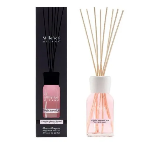 Millefiori MILANO Raumduft Magnolia Blossom & Wood 250 ml - Aromatherapie mit beruhigendem Duft aus zarten Magnolienblüten und Holznoten, ideal für entspannende Räume.