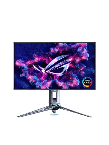 ASUS ROG Swift OLED PG27AQWP-W 26,5" Gaming Monitor - Der ROG Swift OLED PG27AQWP-W bietet beeindruckende Quad HD Auflösung und eine Reaktionszeit von nur 0,02 ms. Ideal für Gamer, die gestochen scharfe Bilder und flüssige Bewegungen schätzen.