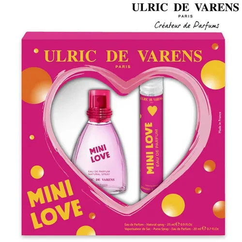 Ulric De Varens Set Mini Love EDP 25Ml + Vapo 20Ml Duft Für Frauen Geschenk
