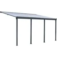 Terrassendach Pergola Alu 618 x 303 cm - Robuste Terrassenüberdachung aus Aluminium, ideal für Gartenpartys und Schutz vor Sonne und Regen.