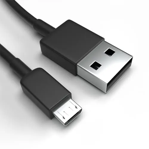 Justcom Micro-USB Ladekabel für ZTE Blade L7 Schwarz 1 m Handy Schnellladekabel Datenkabel
