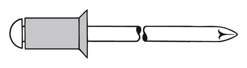 Gesipa Blindnieten Aluminium Standard Senkkopf 3 x 10 mm - 1433510 (VPE: 500 Stück)