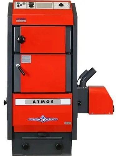 Atmos Pelletkessel P50 mit Holznotbetrieb 45 kW - Effizienter Pelletkessel mit 45 kW Leistung und Holznotbetrieb. Hohe Energieeffizienz (A+) für umweltfreundliches Heizen. Ideal für nachhaltige Wärmeversorgung.
