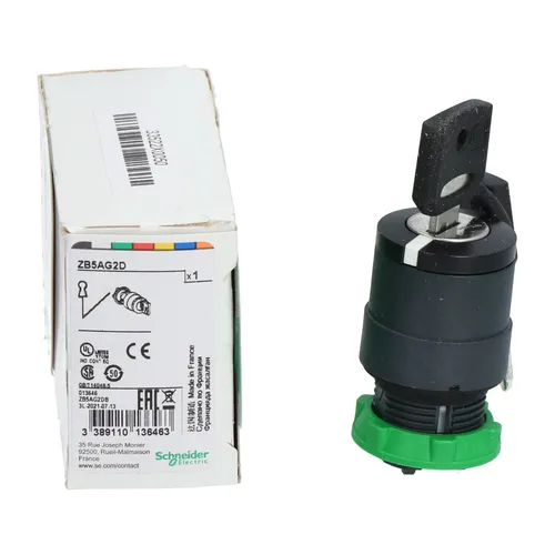 Schneider Electric ZB5AG2D Harmony XB5 Head für Schlüsselwähler - Sonstige Sensoren, robust und zuverlässig für industrielle Anwendungen, ideal für präzise Steuerungslösungen